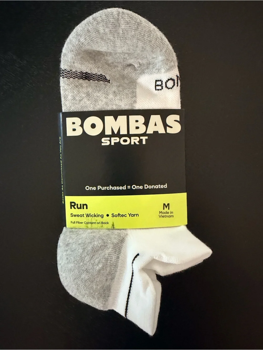 Bombas Women’s Sport Run Low-Cut Socks in White / Light Gray - 5-Pack